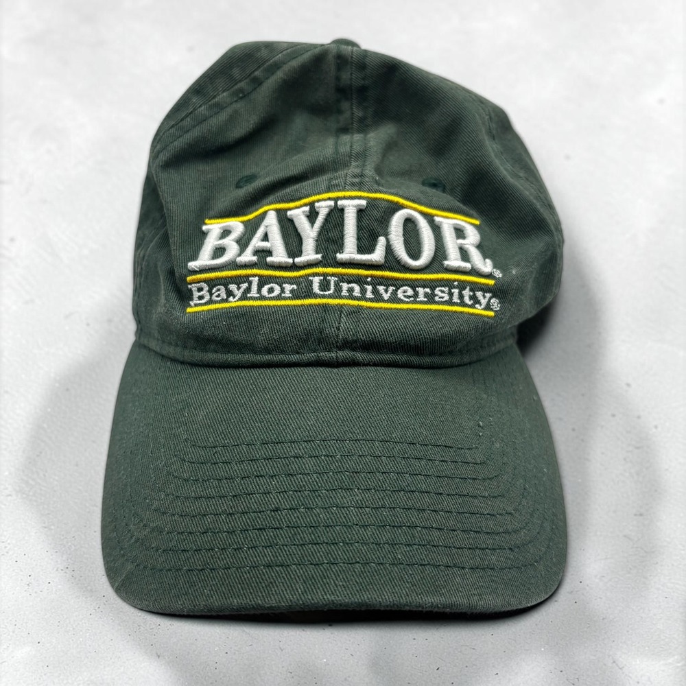 Vintage Hat The Game OSFA Green 100% Cotton Baylor University Bears Embroidered